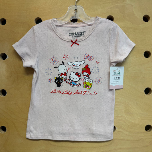 Pink Pointelle Hello Kitty Firework Tee