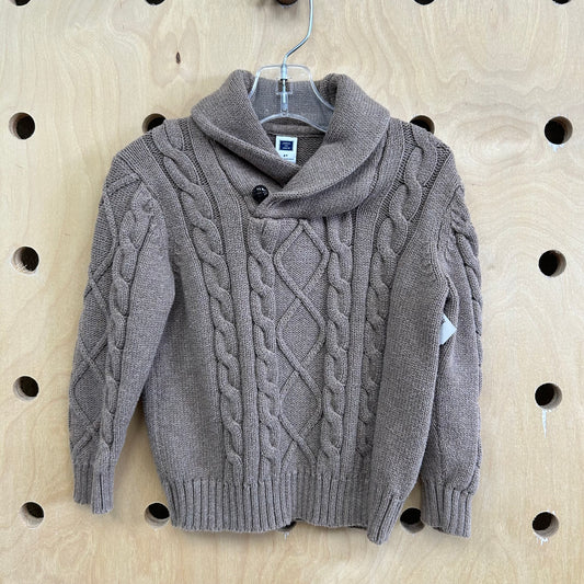 Brown Cable Knit Sweater