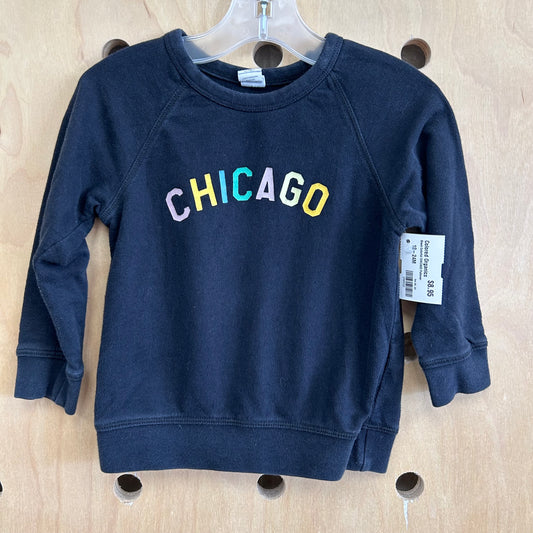 Black Colorful CHICAGO Pullover