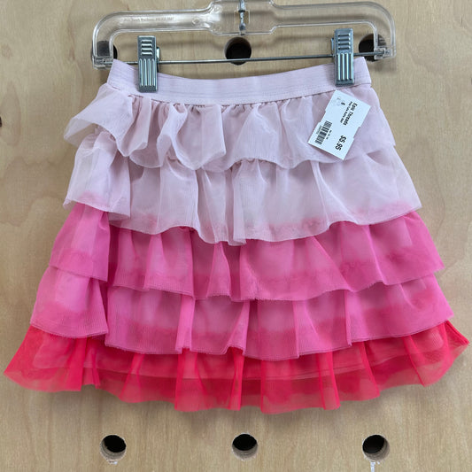 Pink Tulle Ruffle Skirt