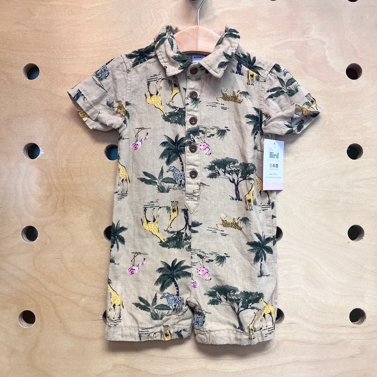 Brown/Green Safari Romper