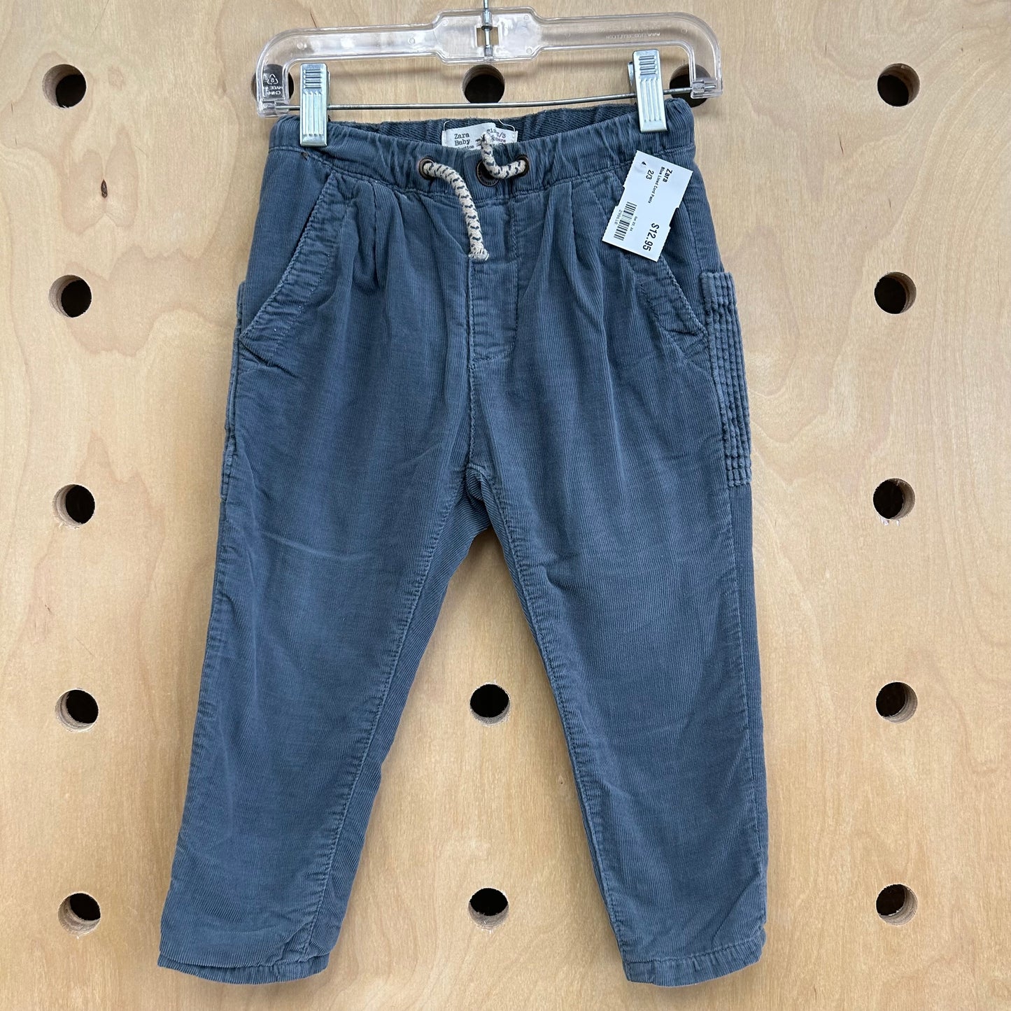 Blue Lined Cord Pants