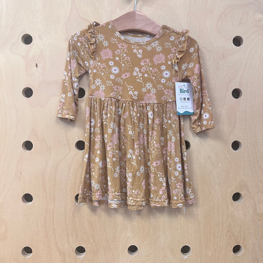 Golden Floral Bamboo Dress