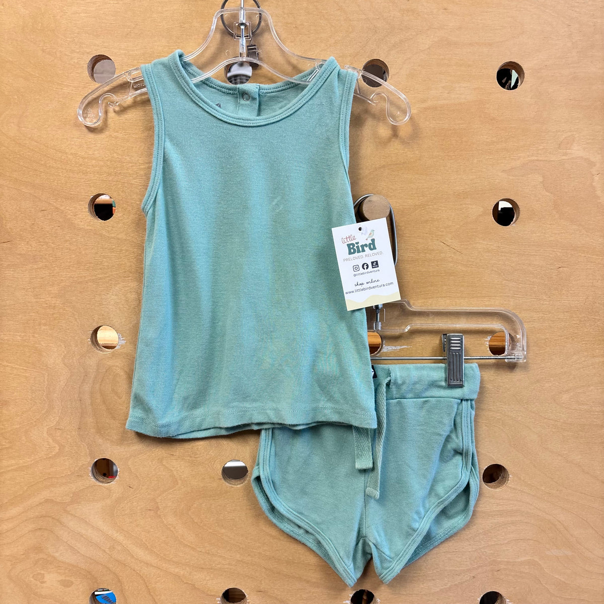Green Bamboo Tank/Shorts