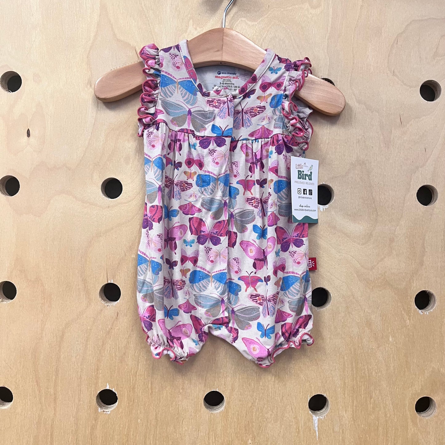 Lavender Butterfly Modal Romper