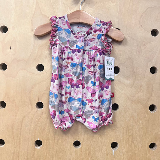 Lavender Butterfly Modal Romper