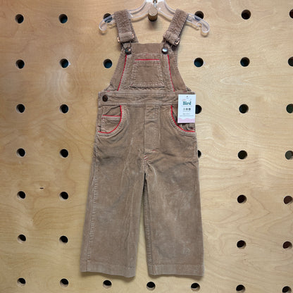 Popsicle Tan Cord Overalls