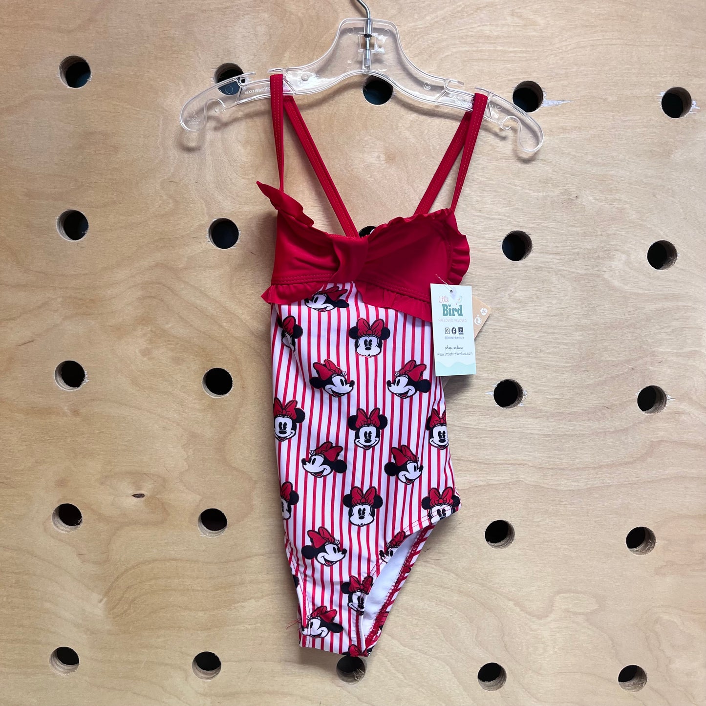 Red Striped Minnie Swimsuit NEW!