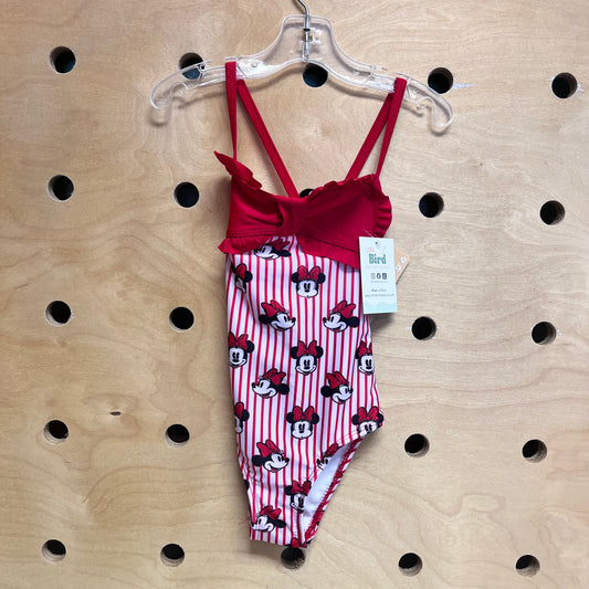 Red Striped Minnie Swimsuit NEW!