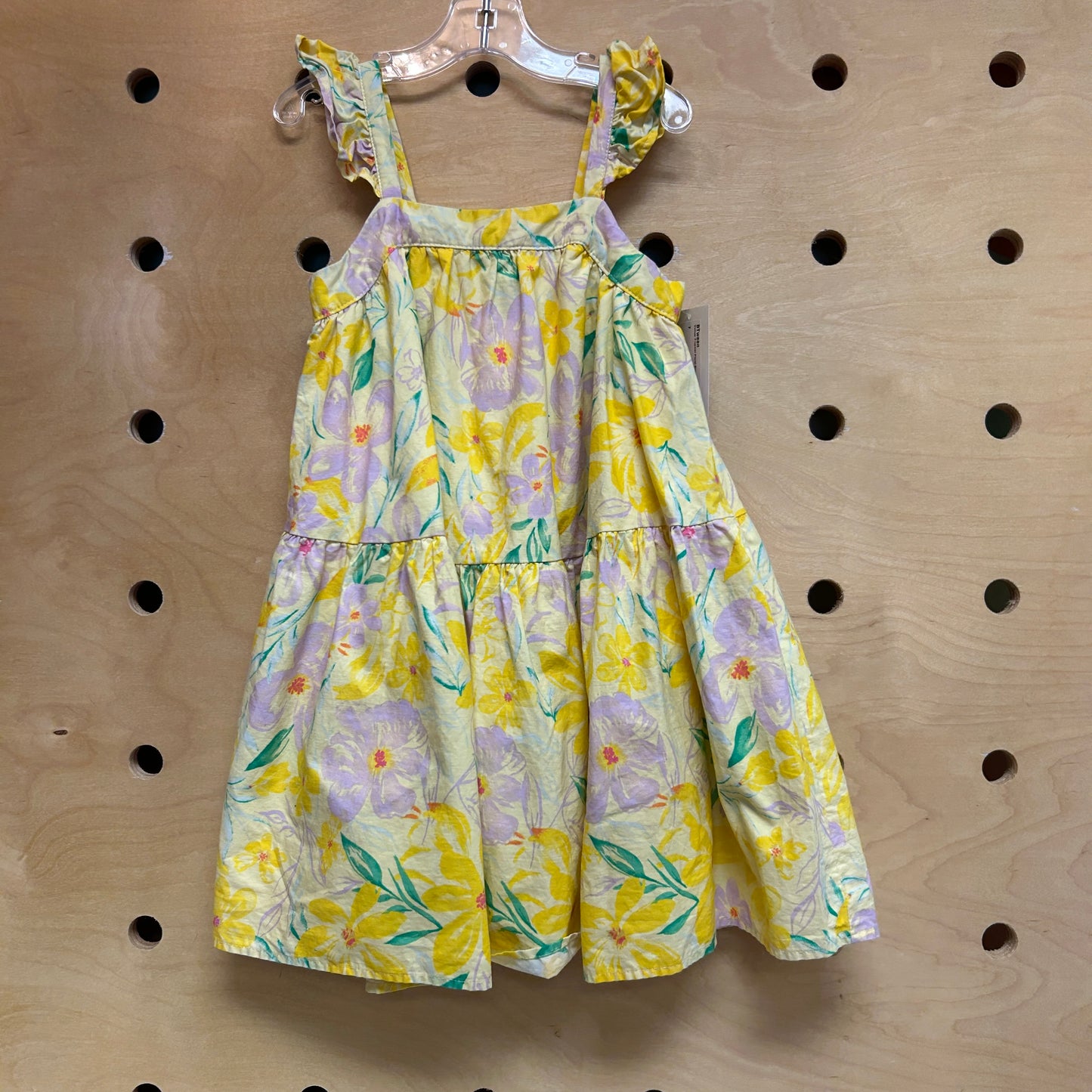 Yellow Tropical Floral Dress