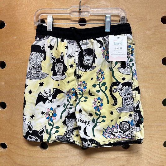 Yellow/Black Animals Swim Trunks