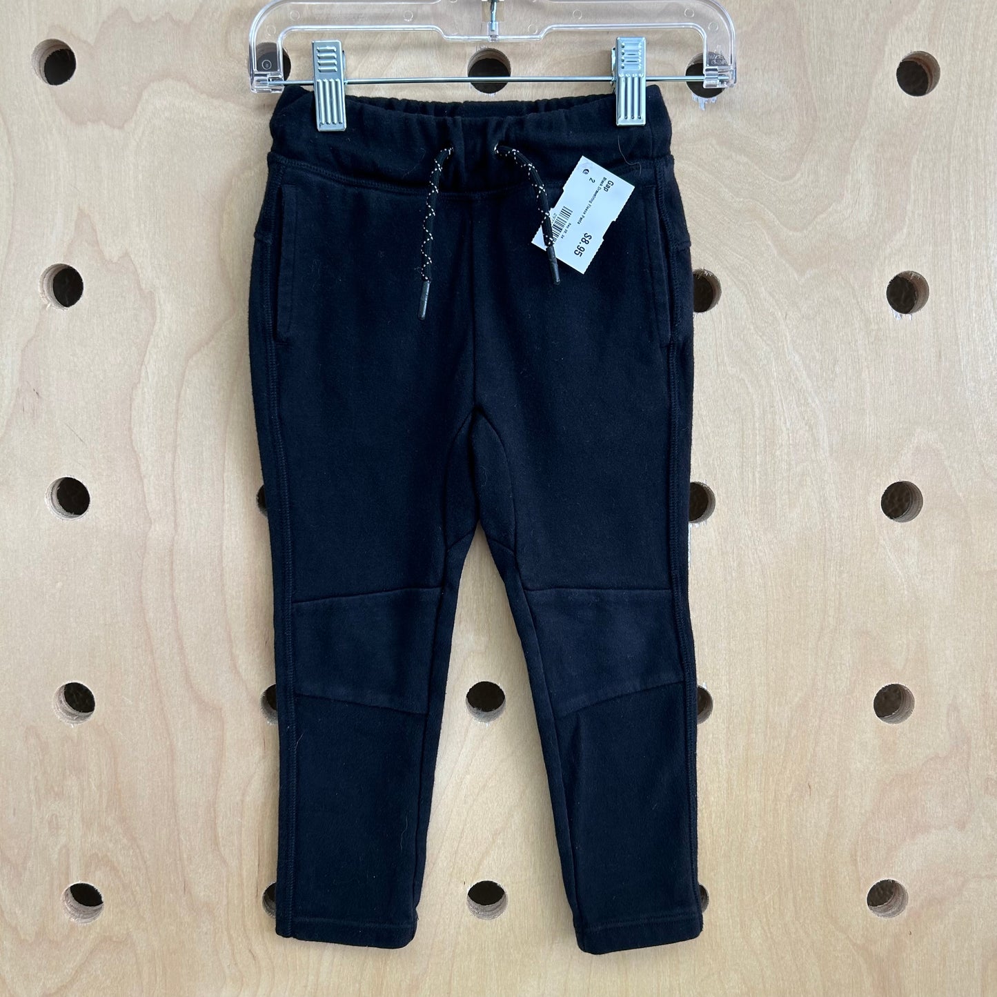 Black Drawstring Fleece Pants