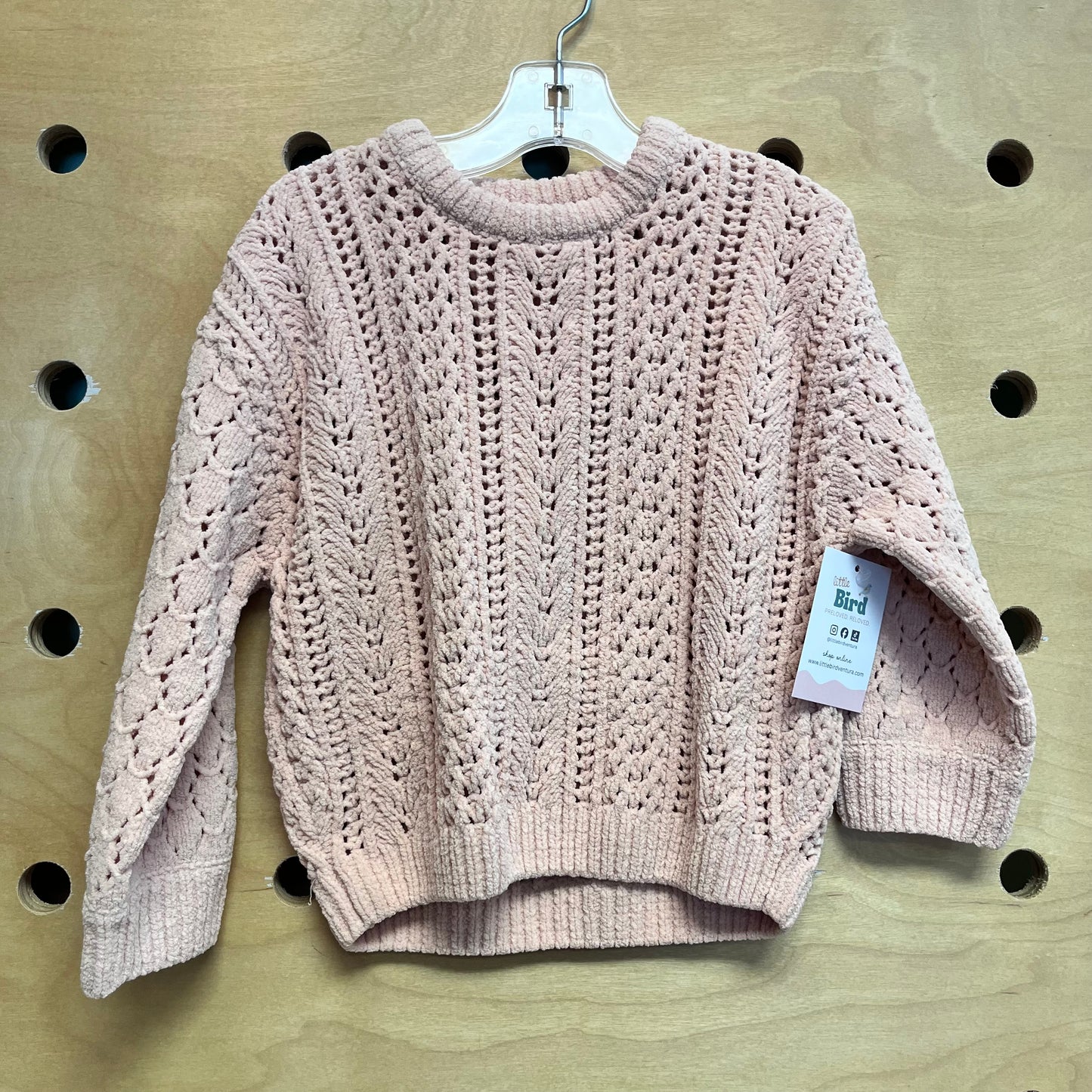 Peach Open Knit Sweater
