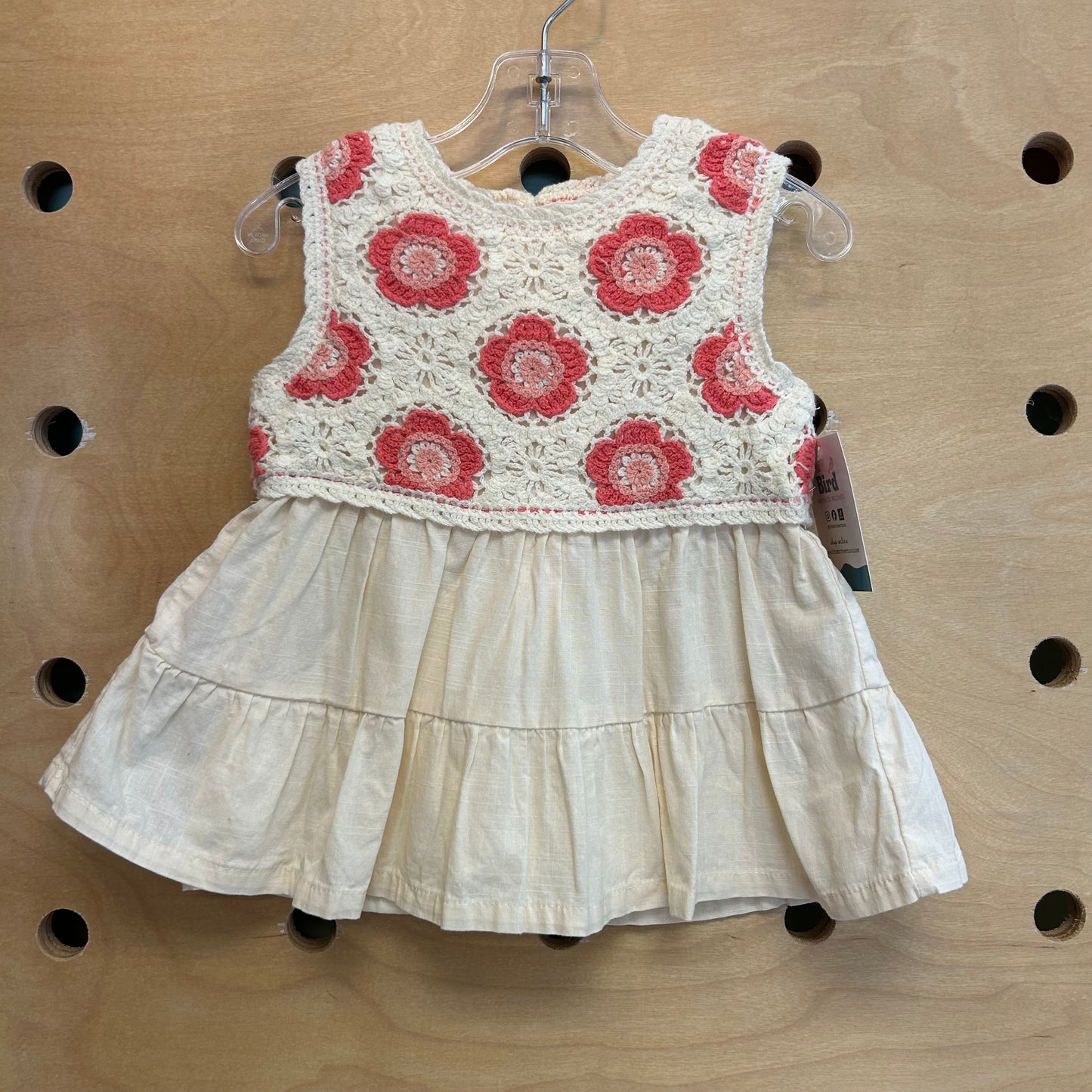 Cream Crocheted Top Tank