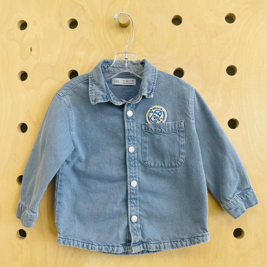 Blue Relax Refresh Snap Denim Button Up
