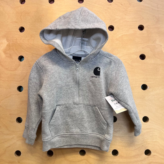 Grey Logo 1/4 Zip Hoodie