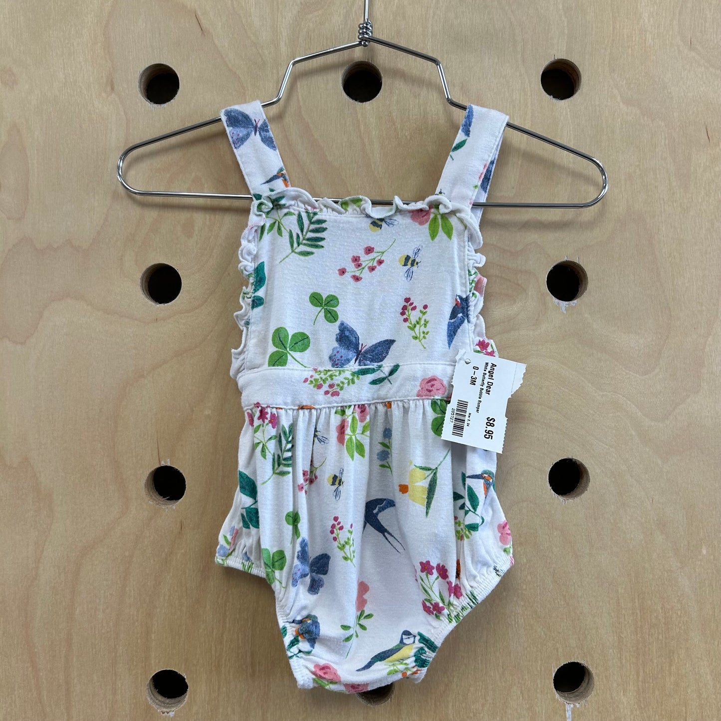 White Butterfly Bubble Romper