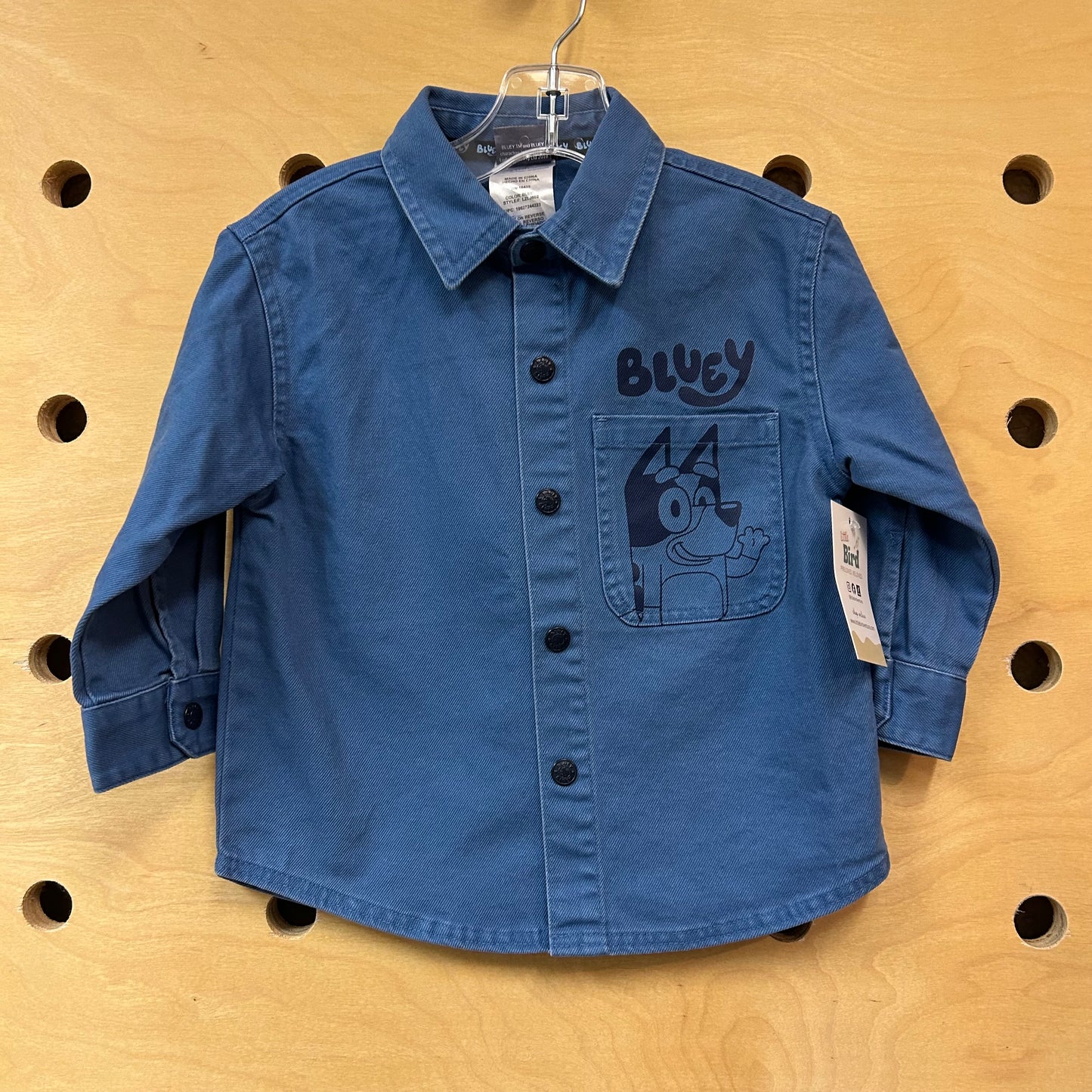 Blue Soft Denim Bluey Snap Jacket
