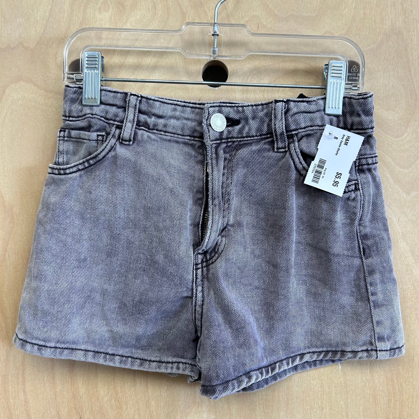 Grey Denim Shorts