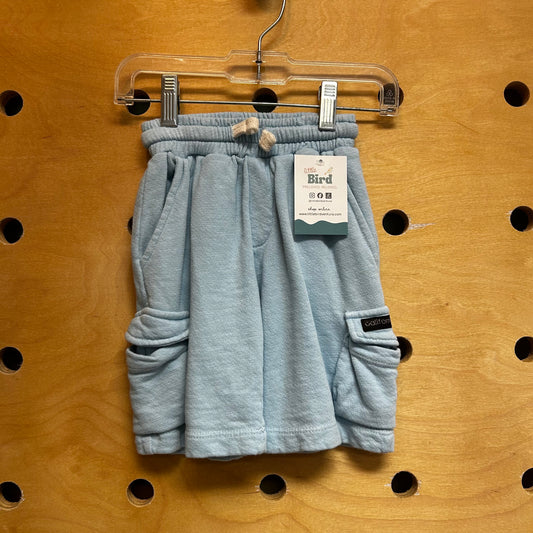 Blue Cargo Drawstring Shorts