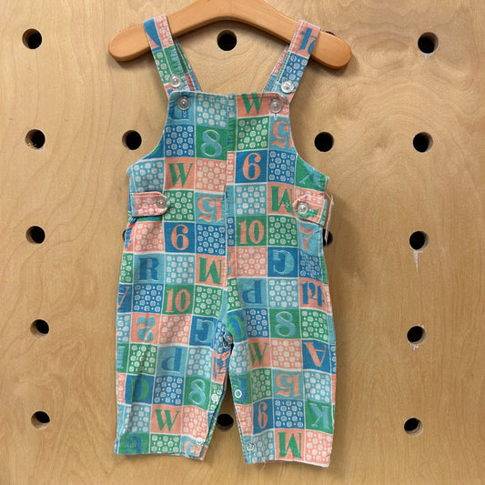Kmart Numbers & Letters Cord Overalls