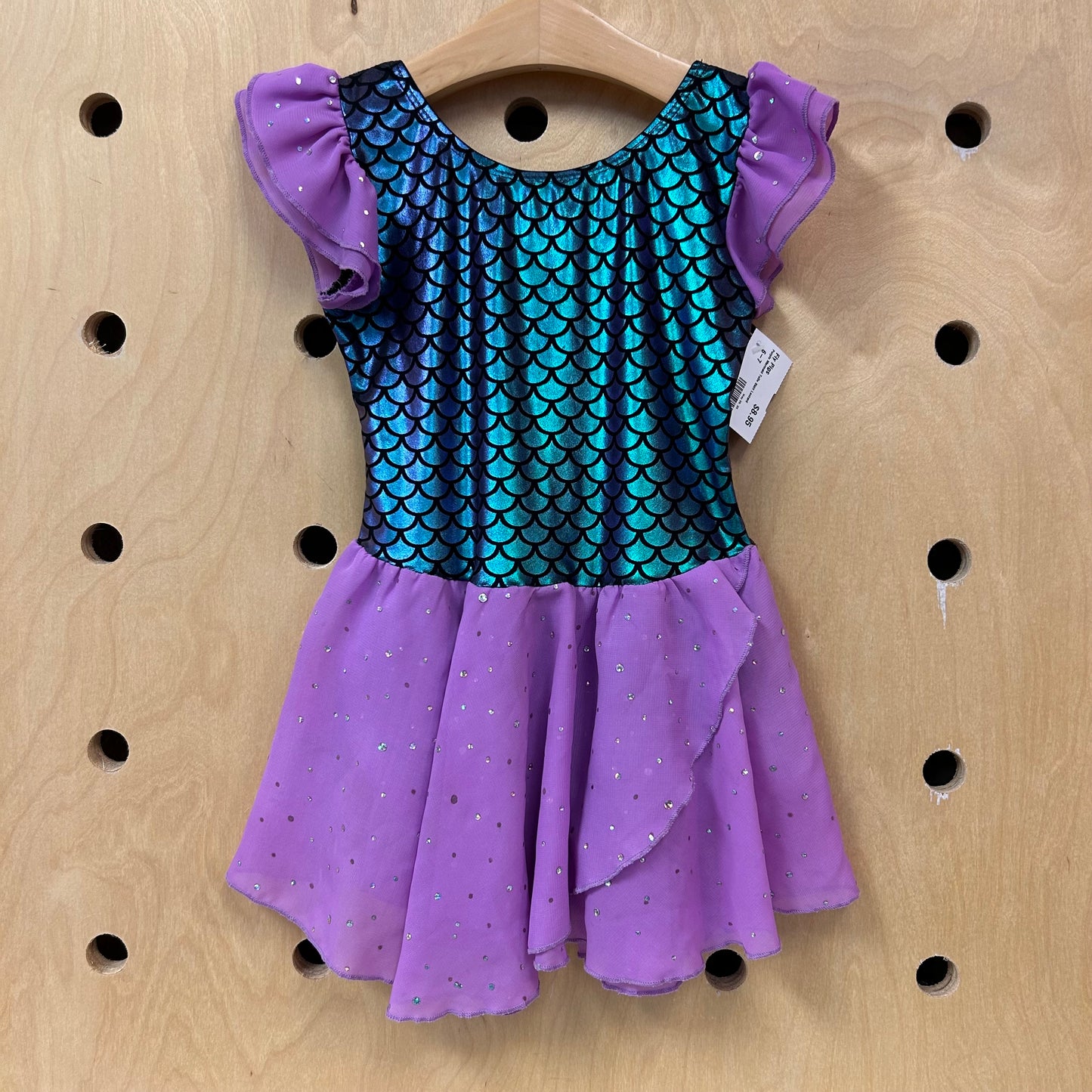 Purple Mermaid Tulle Skirt Leotard