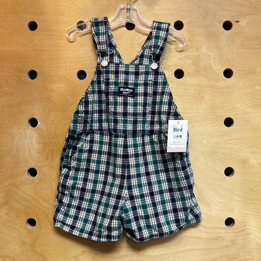 Osh Kosh Plaid Shortalls