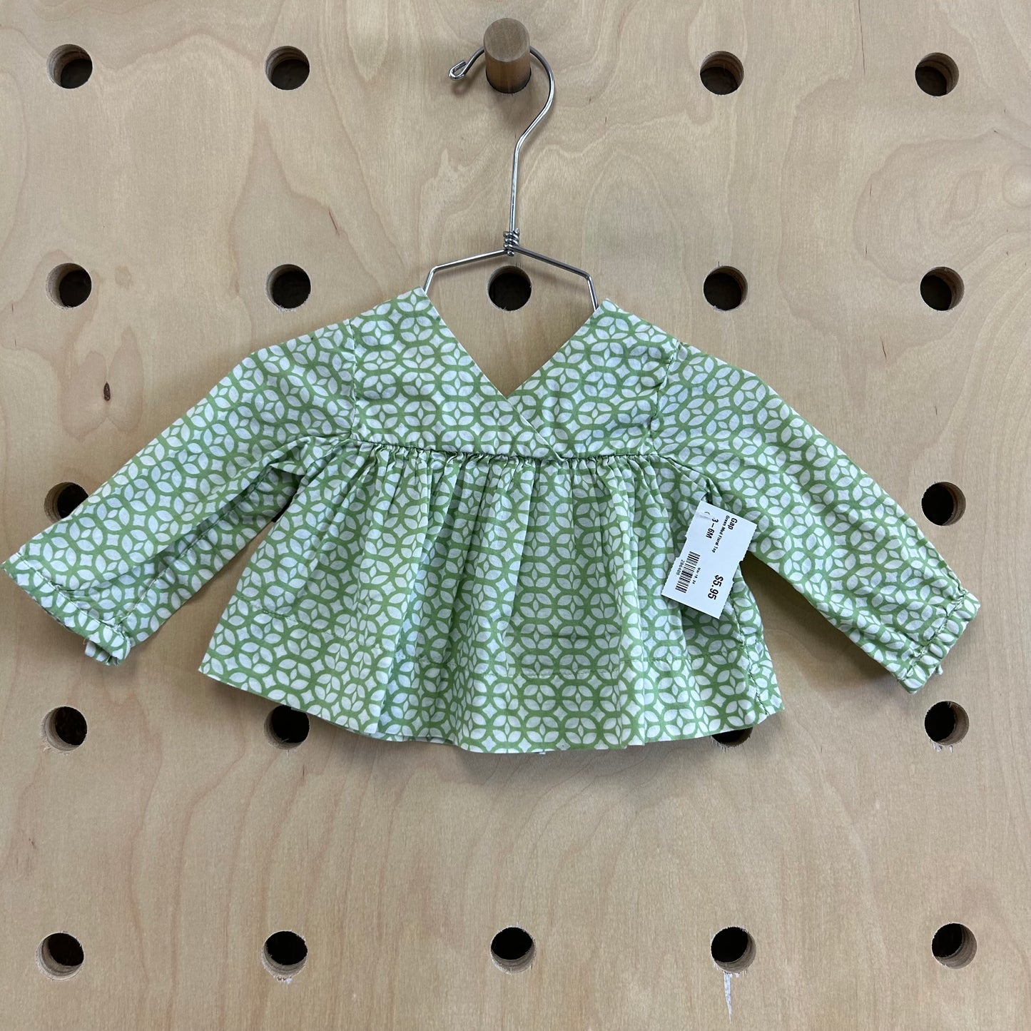 Green Mod Floral Top