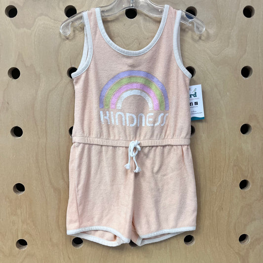 Peach Terry Rainbow Romper