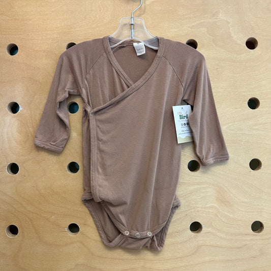 Brown Wrap Bamboo Bodysuit