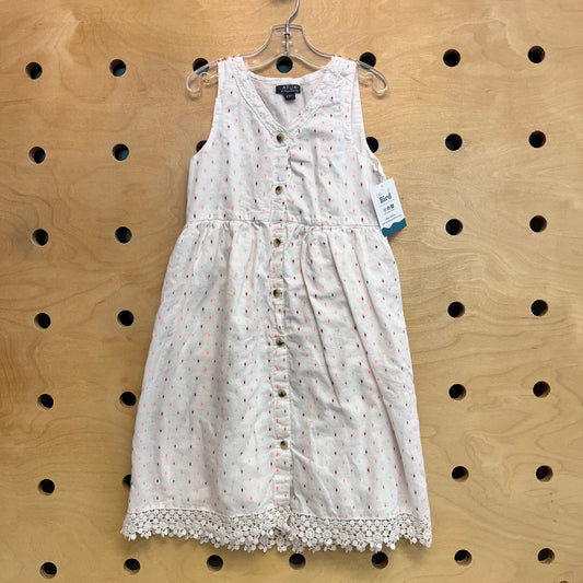 Colorful & Gold Diamonds Button Dress