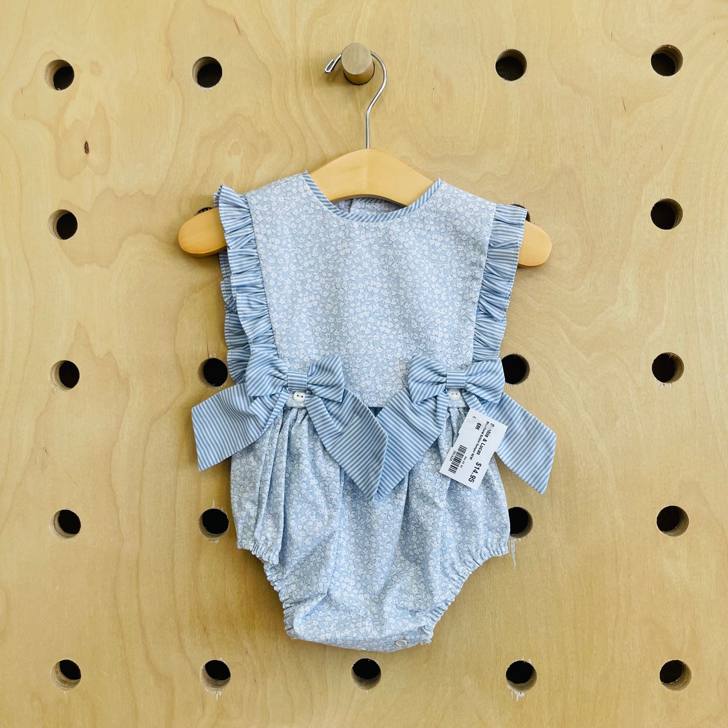 Blue Floral Bubble Romper NEW!