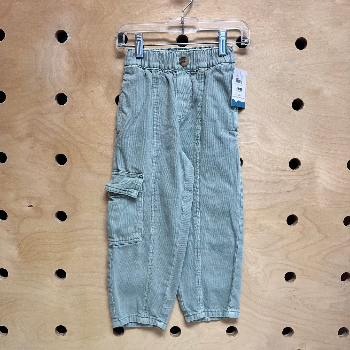 Green Cargo Denim Joggers