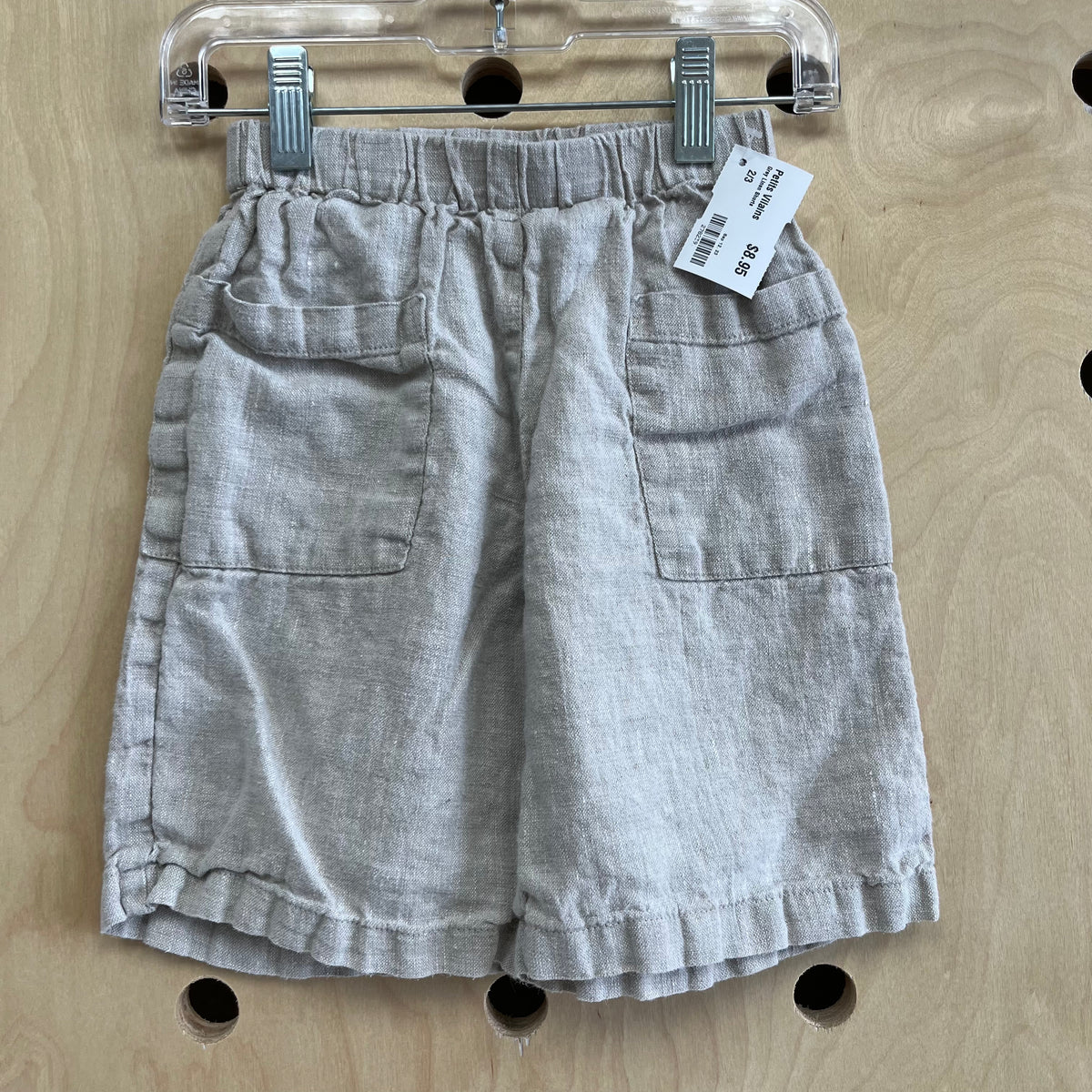 Grey Linen Shorts