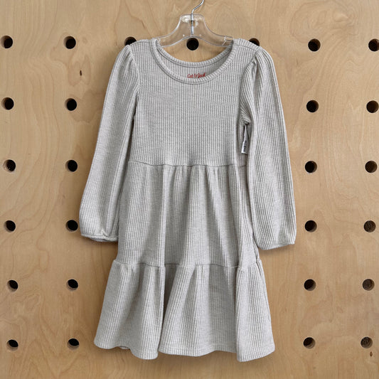 Beige Waffle Knit Dress