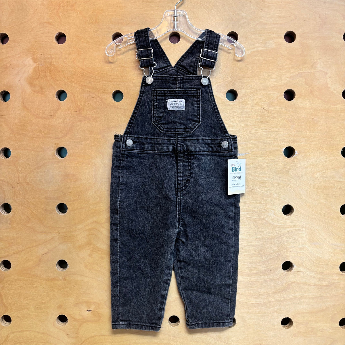 Black Denim Overalls