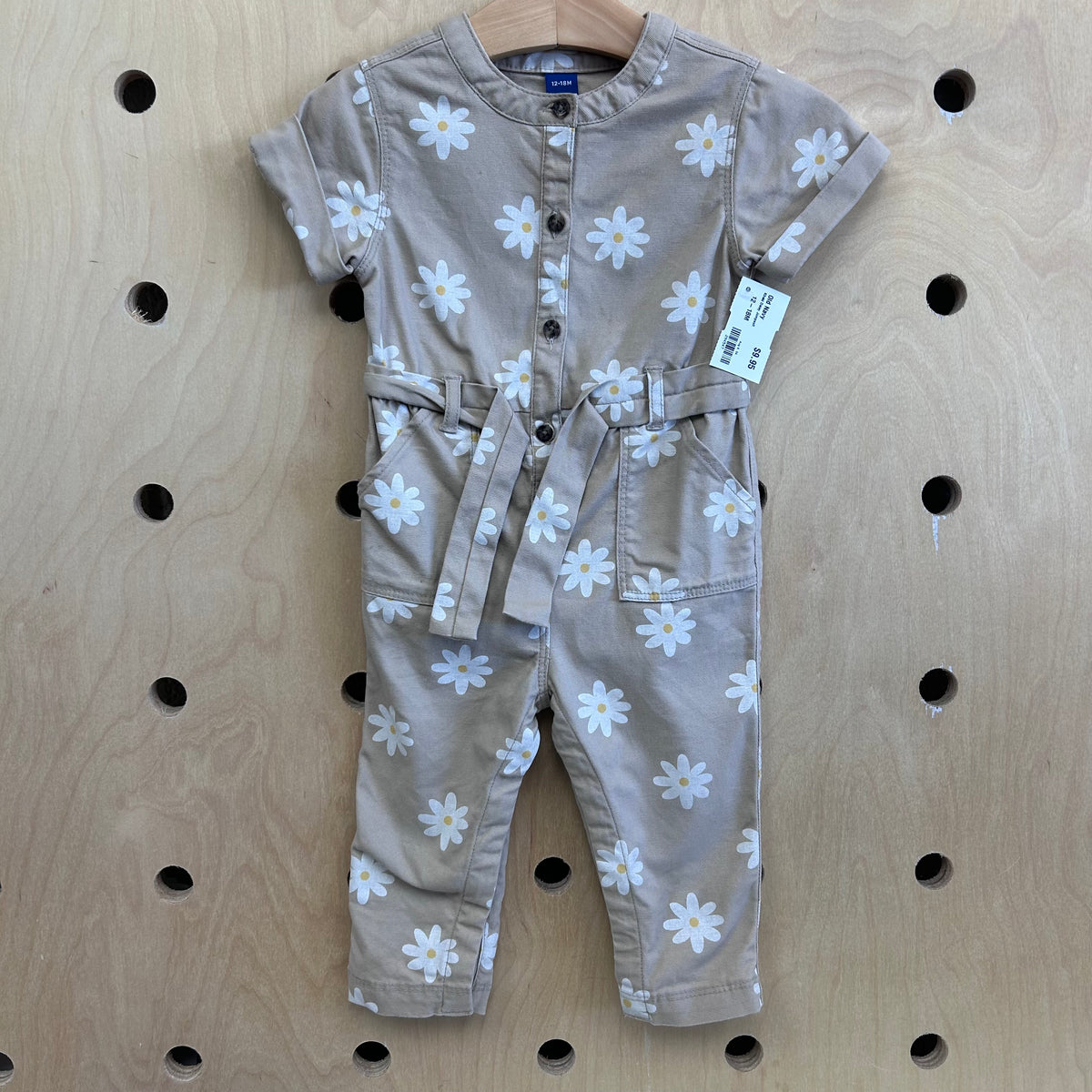 Khaki Daisy Jumpsuit