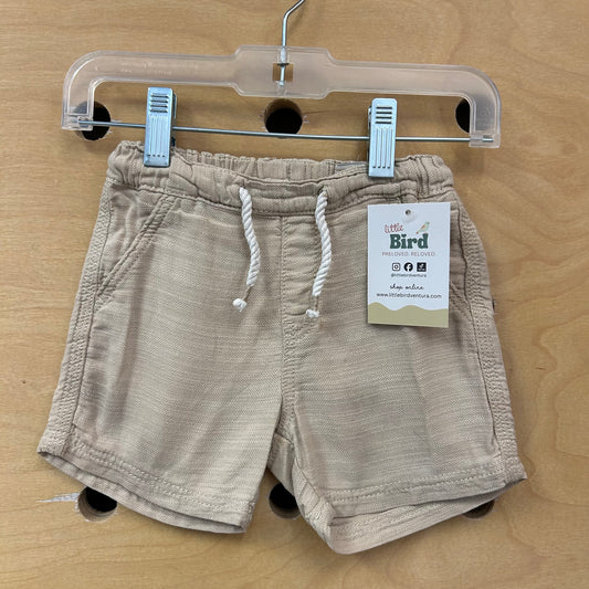 Beige Linen Shorts