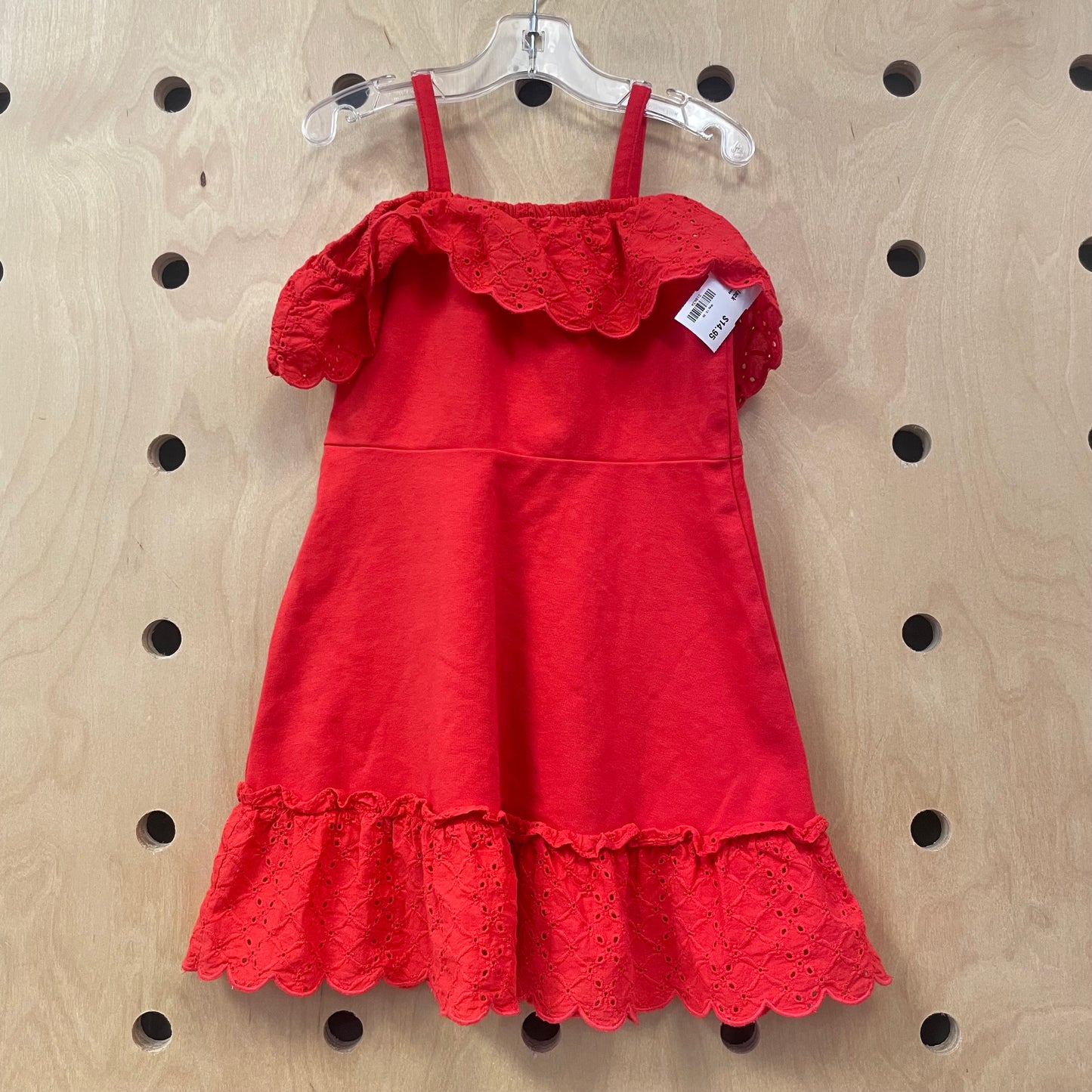 Red Eyelet CS Dress