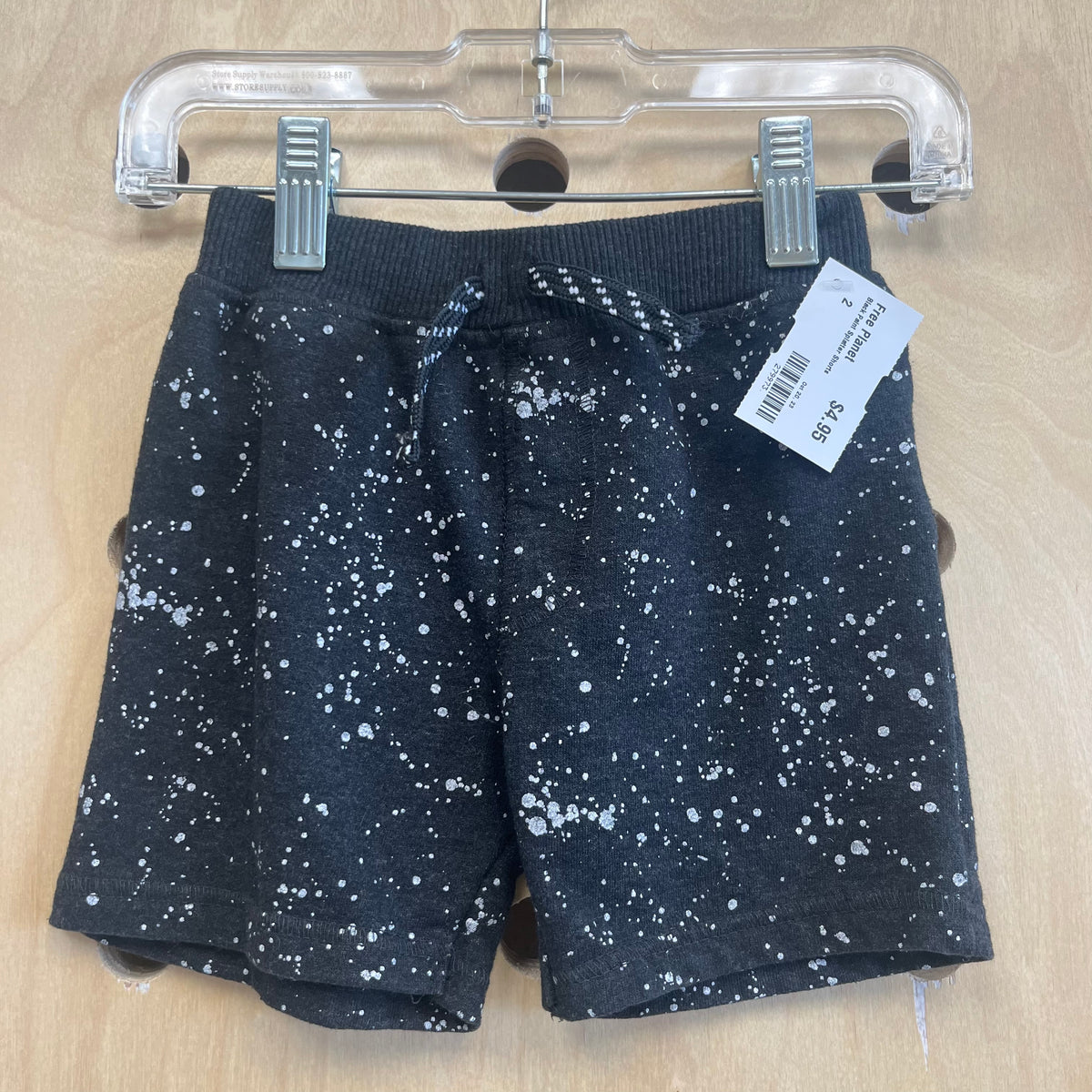 Black Paint Splatter Shorts