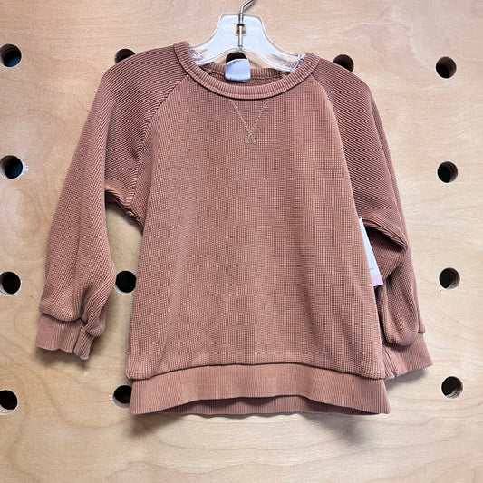 Brown Waffle Pullover
