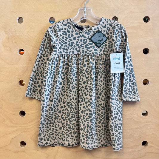 Tan/Green Superwoman Animal Print Dress