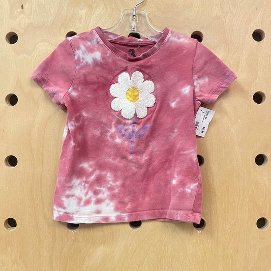 Pink Tie Dye Flower Tee