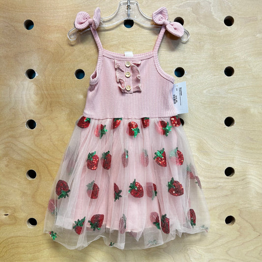 Pink/Red Sequin Strawberry Dress
