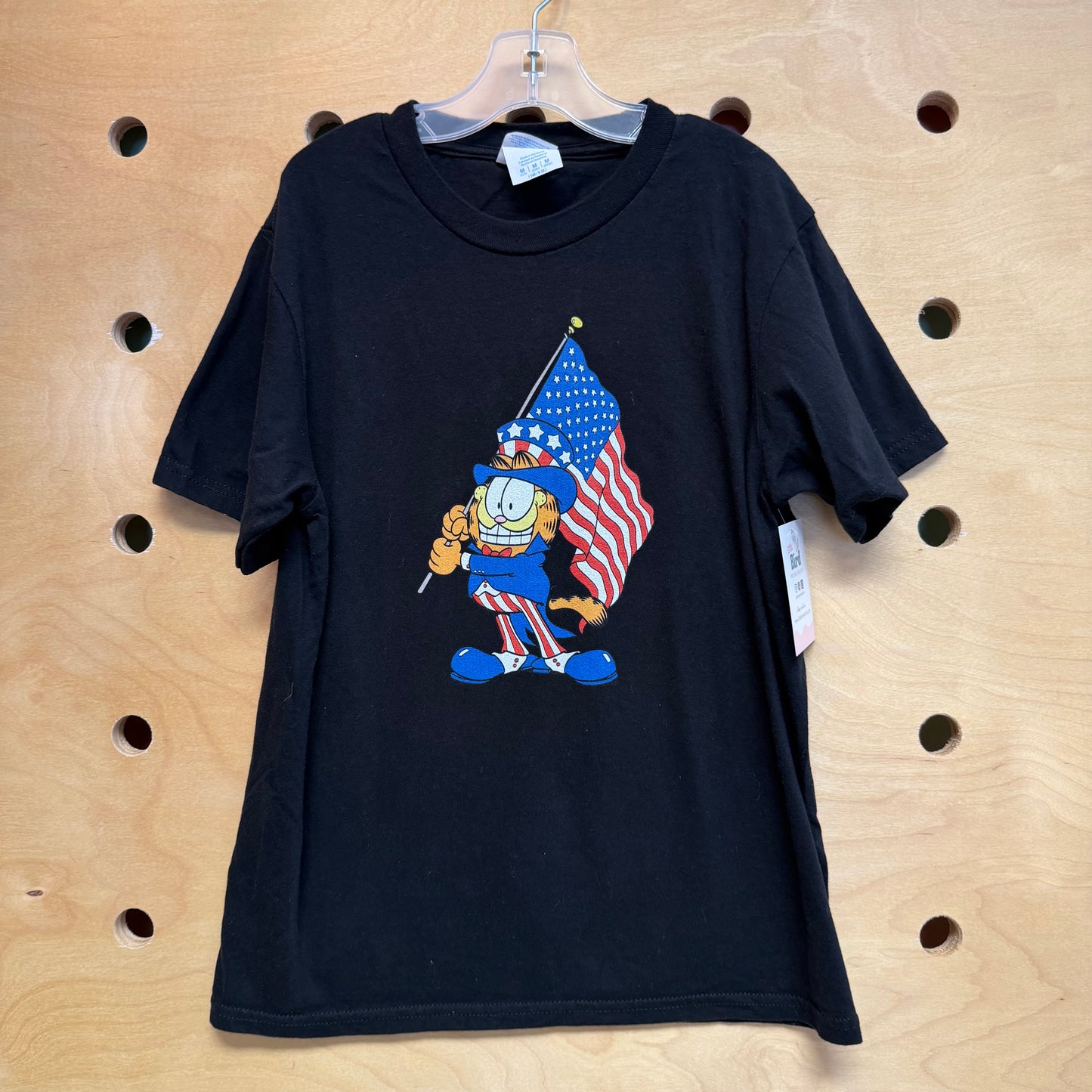 Black American Flag Garfield Tee