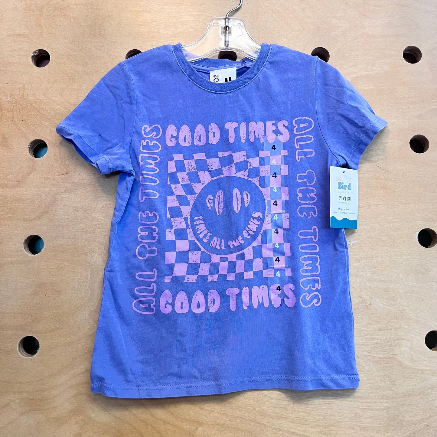 Purple Checkered Good Times Tee NEW!