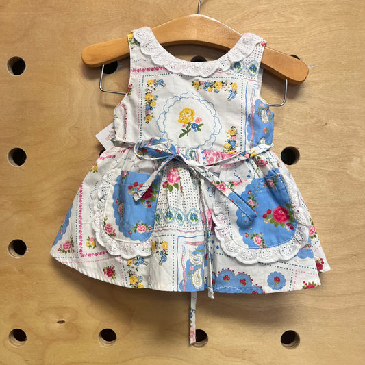 Blue & White Floral Paisley Dress NEW!