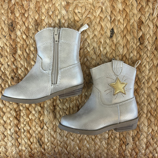 Silver & Gold Star Cowgirl Boots