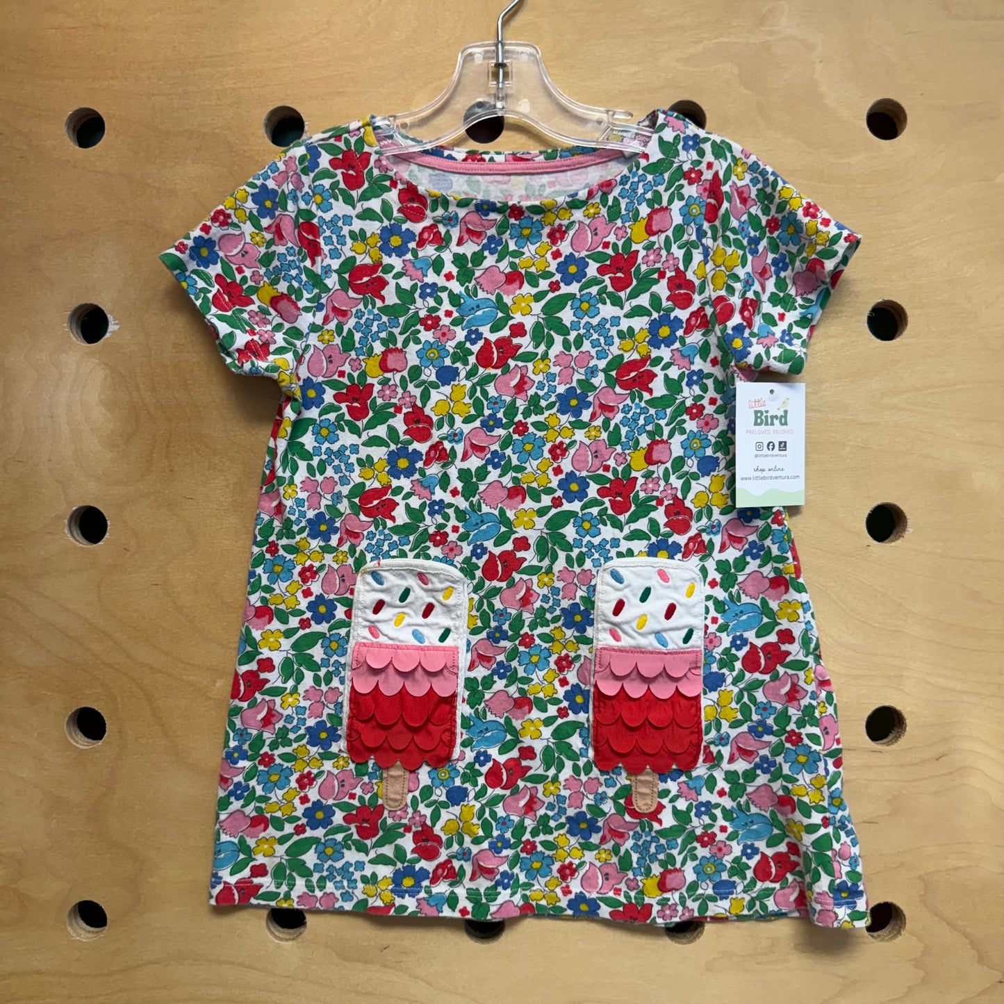 Multicolor Floral Popsicle Pocket Dress