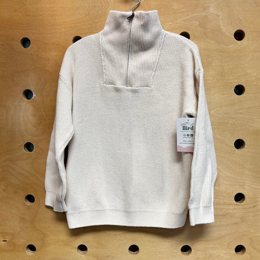 Cream 1/4 Zip Sweater